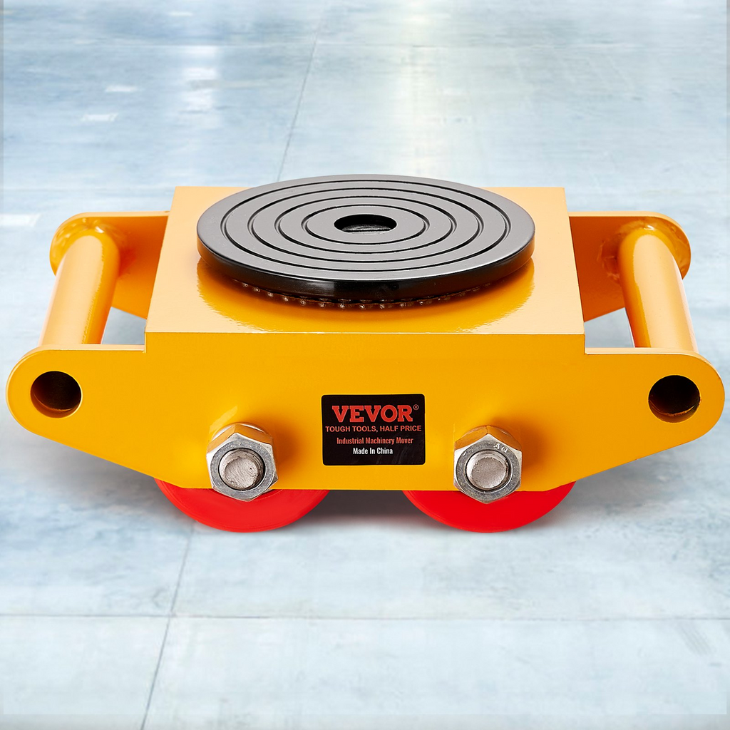 Patines para maquinaria industrial (4 unidades, 17 637 libras/8 toneladas) con 4 ruedas de PU y tapa antideslizante con rotación de 360°