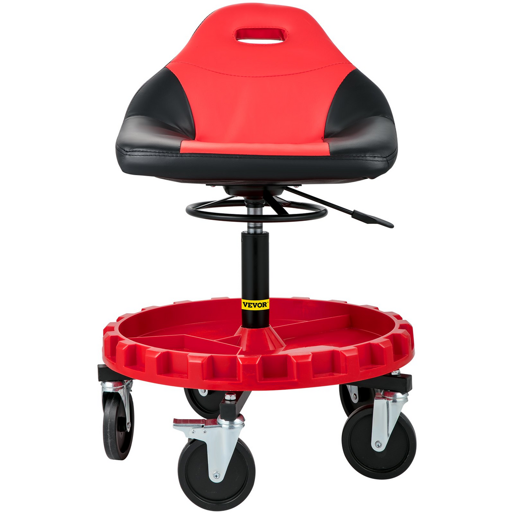 VEVOR Asiento con ruedas capacidad de 300 libras altura ajustable de 18" a 23"