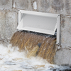 Respiradero para inundaciones 20 cm de alto x 40 cm de ancho x 5 cm de profundidad color blanco