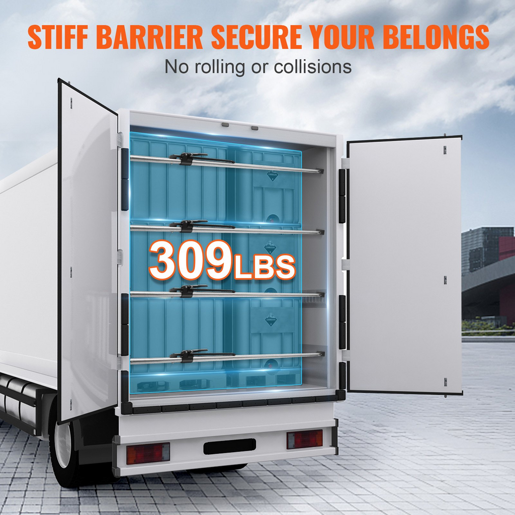 Barra de carga VEVOR con trinquete ajustable de 89" a 104" con capacidad de 309 lb