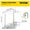 VEVOR Pasamanos de escalera para exteriores aptos para 2 o 3 escalones