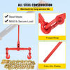 Kit de amarre de cadena VEVOR de 5/16" con capacidad de carga de trabajo de 6600 libras y dos ganchos de agarre incluye (4) amarres de trinquete, (4) cadenas de grado 80 de 21'