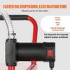VEVOR Tanque de combustible portátil de 30 galones, 23,5 l/min, 180 W, con ruedas de bomba eléctrica, tanque de almacenamiento de transferencia de combustible para aceite lubricante diésel JH2