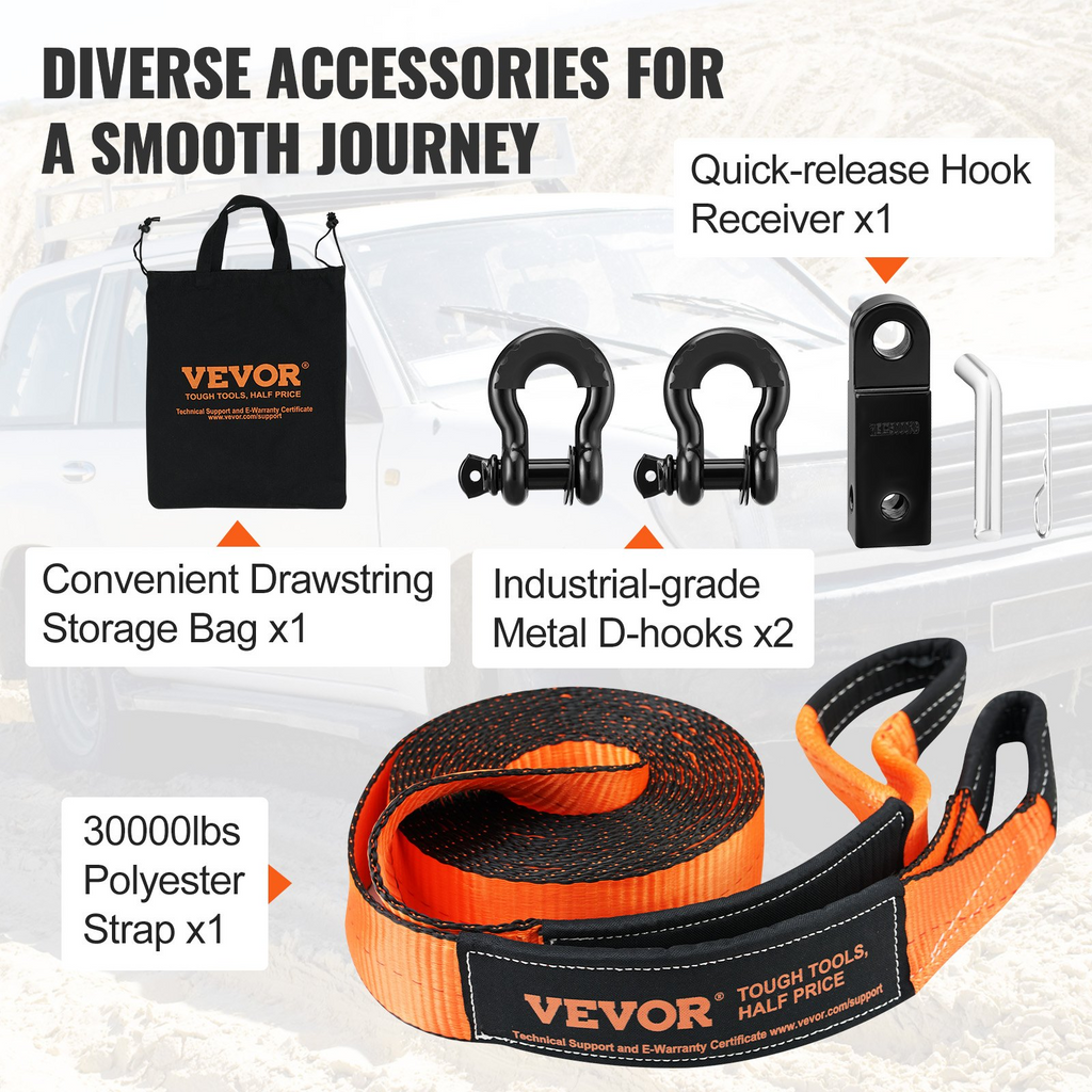 Kit de recuperación todoterreno VEVOR 3" x 30'