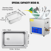 Limpiador ultrasónico comercial VEVOR 6 l de 40 kHz con temporizador digital y calentador de 110 V