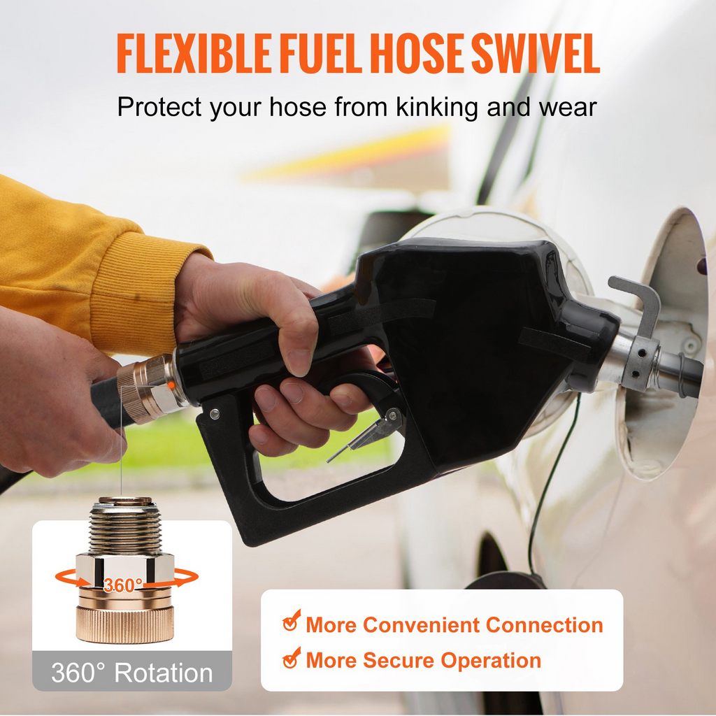 Boquilla de combustible automática VEVOR con cierre de combustible, boquilla de 3/4" NPT y 13/16" para recarga de combustible diésel  JH2