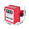 Medidor de combustible mecánico VEVOR Medidor de flujo de combustible de 20 GPM Medidor de transferencia de combustible con pantalla de lotes de 3 dígitos Medidor de flujo de combustible diésel de 1 pulgada