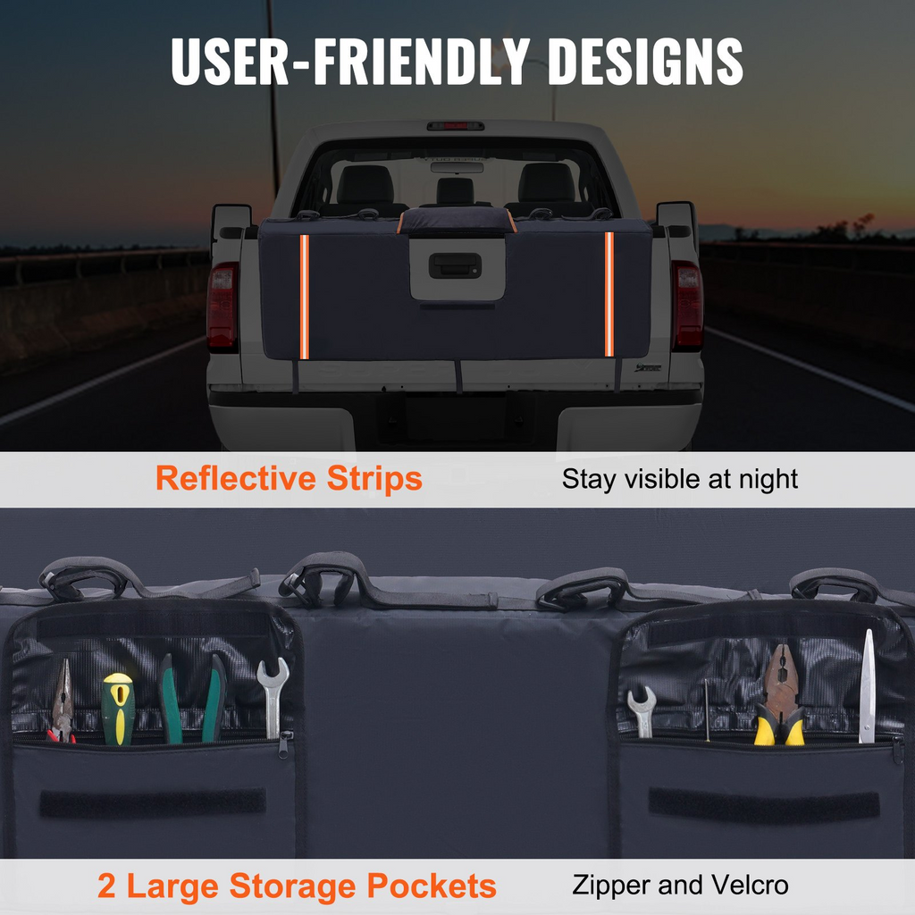 VEVOR - Almohadilla protectora para portón trasero de 53 pulgadas para camioneta con capacidad para 5 bicicletas