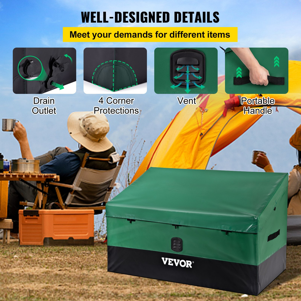 Caja de almacenamiento para exteriores VEVOR 100 galones