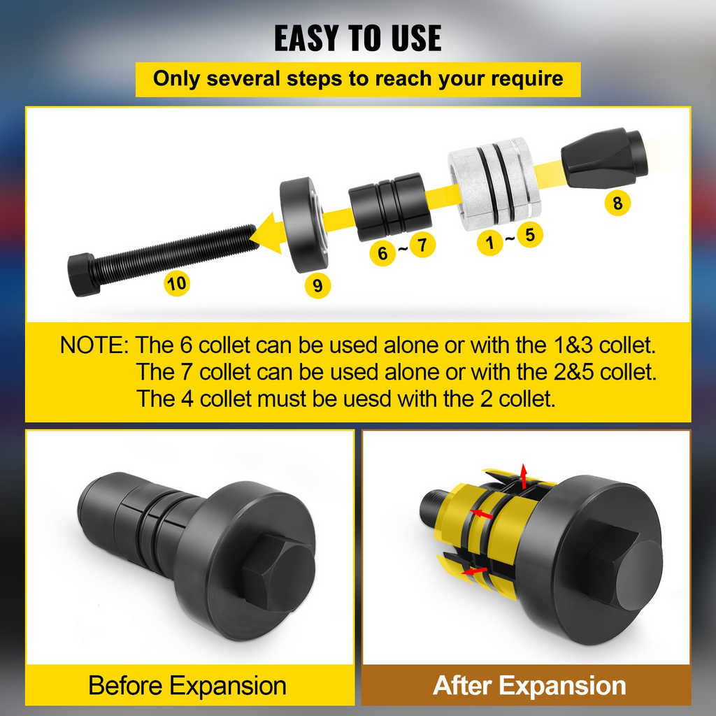 Kit expansor de tubos VEVOR  de 1-5/8" a 4-1/4"