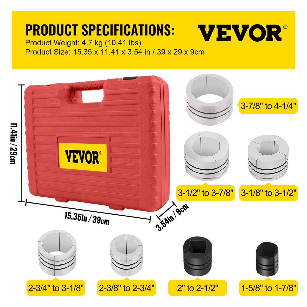 Kit expansor de tubos VEVOR  de 1-5/8" a 4-1/4"