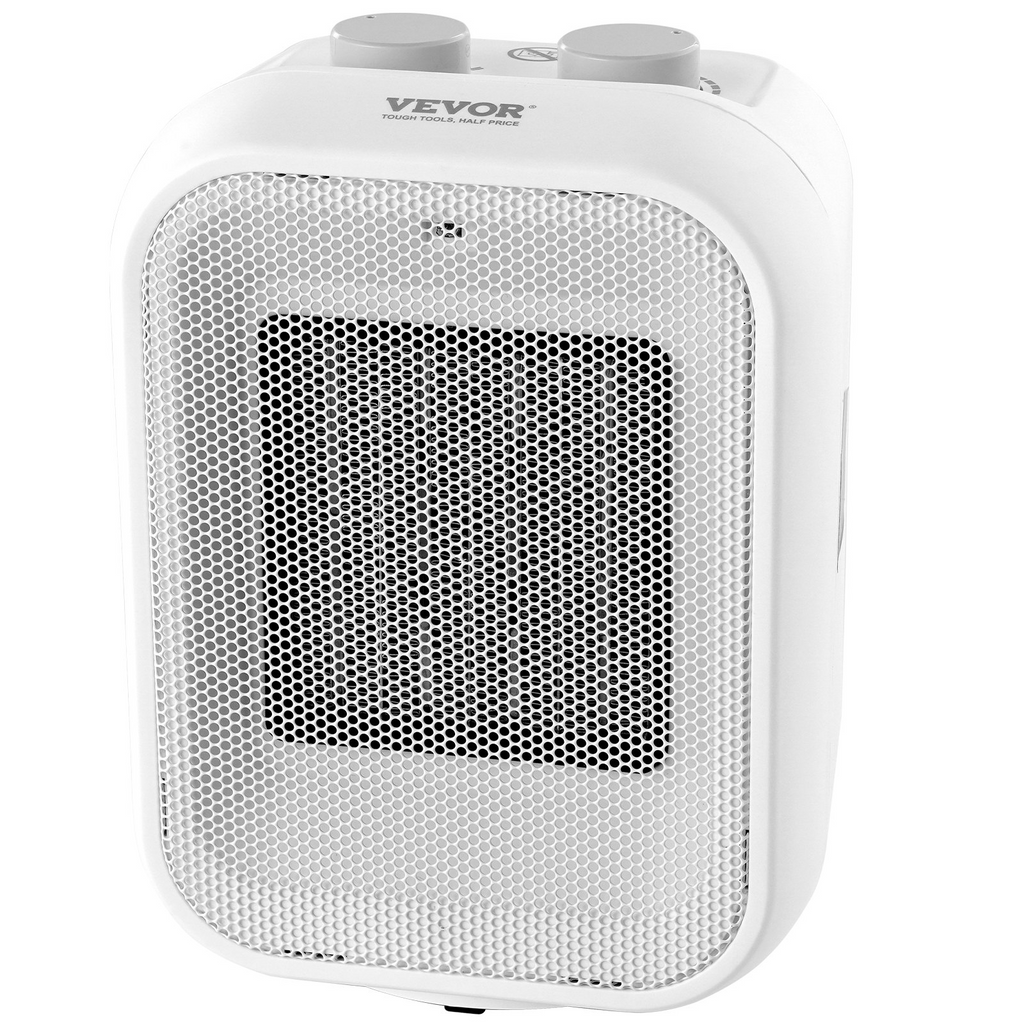 Calentador eléctrico portátil con termostato 1000 W/1500 W ventilador de cerámica silencioso ajustable de 2 niveles 9 pulgadas