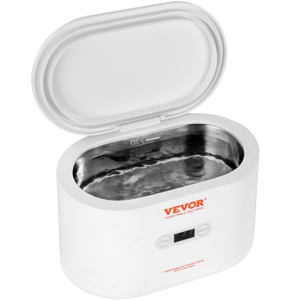 Limpiador ultrasónico de joyas VEVOR de 22 oz (650 ml) con 5 temporizadores digitales