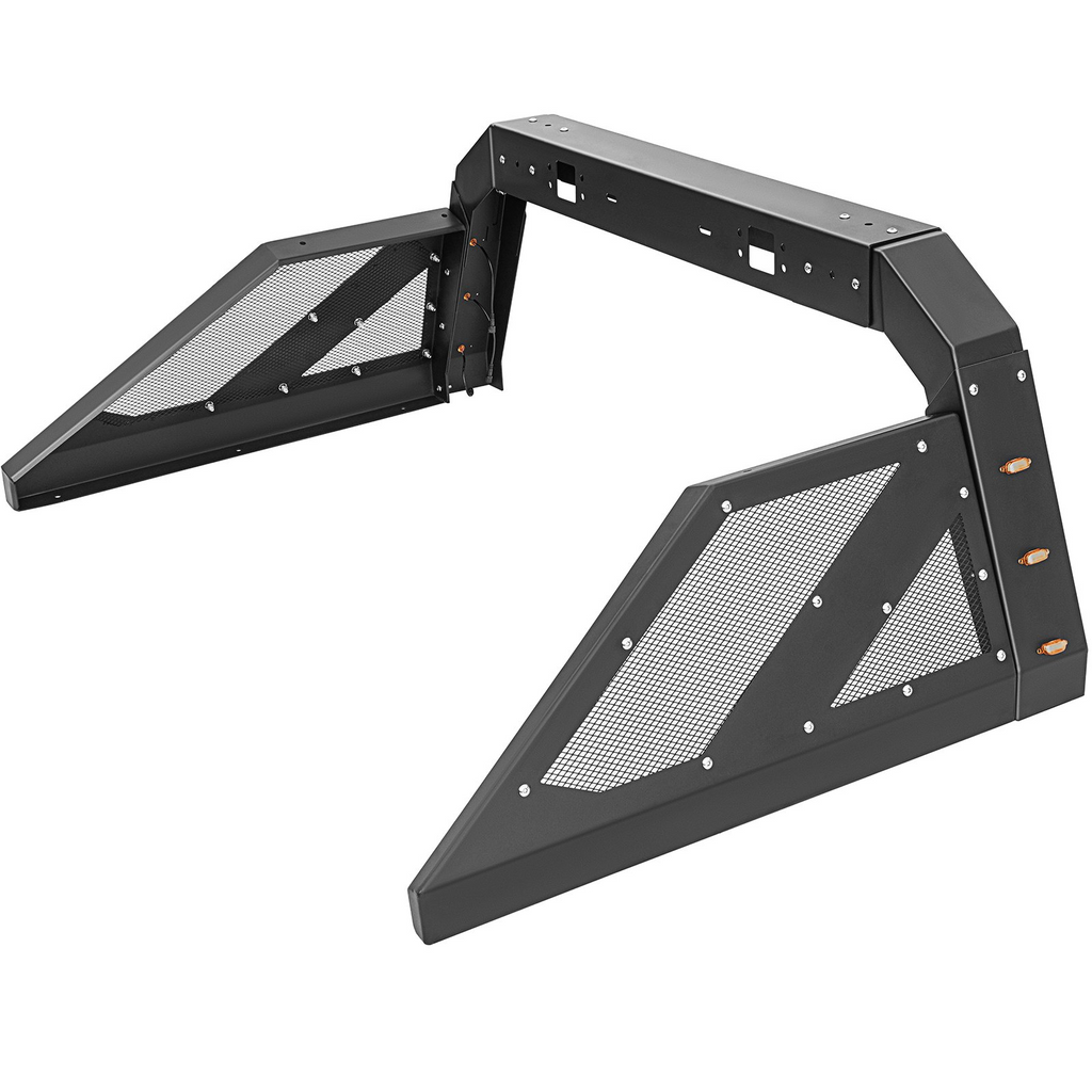 VEVOR - Barra antivuelco para camión ajustable con 6 luces laterales auxiliares de color ámbar ajuste universal para camionetas