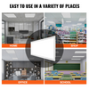 VEVOR - Paquete de 2 luces LED de panel plano de 1 x 4 pies 6600 lm 55 W