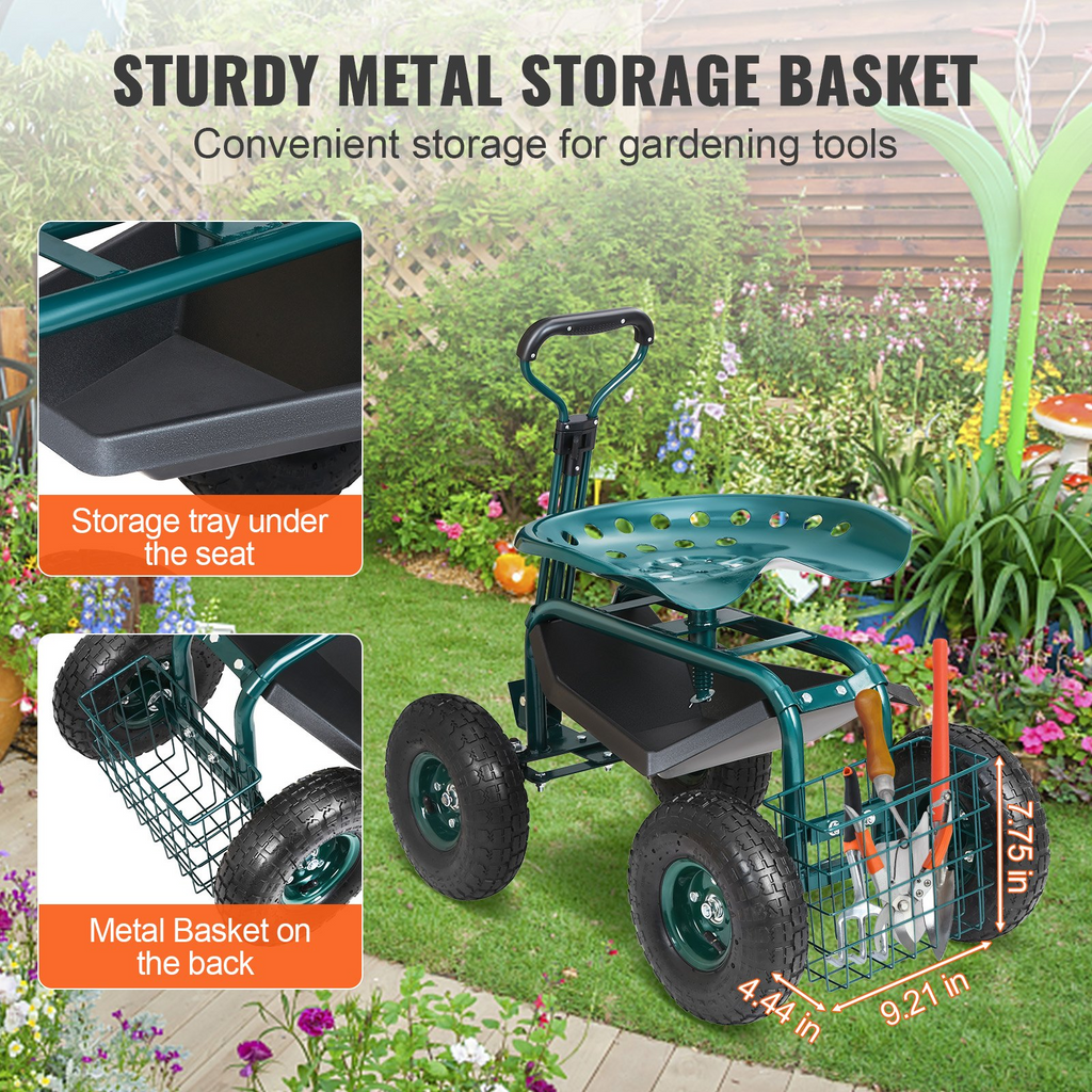 VEVOR - Carrito de jardín con ruedas