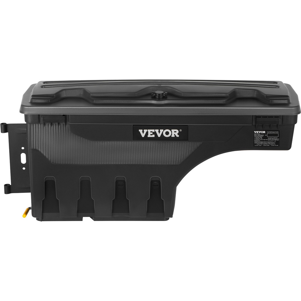 VEVOR Caja de almacenamiento para caja de camioneta giratoria con cerradura y candado con contraseña de 6,6 galones/25 l compatible con Ford F-150 2015-2021