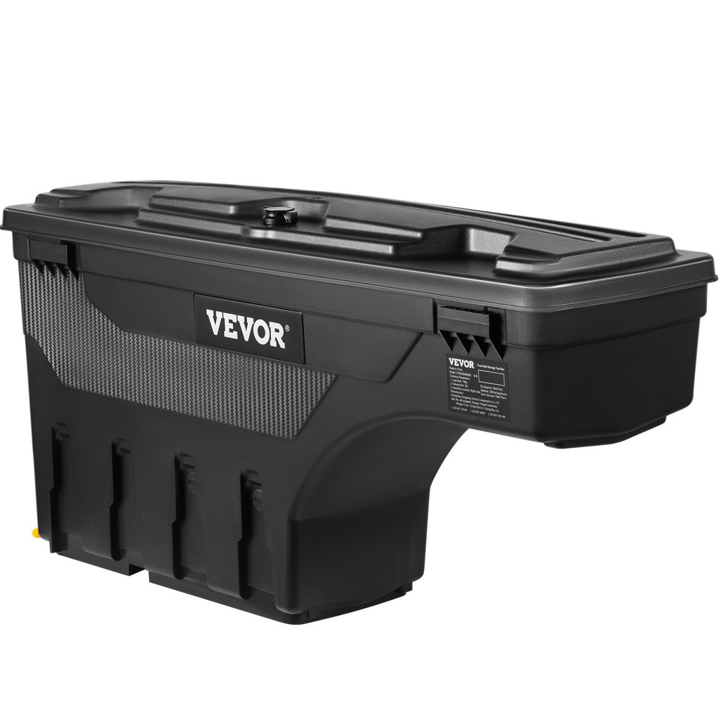 VEVOR Caja de almacenamiento para caja de camioneta giratoria con cerradura y candado con contraseña de 6,6 galones/25 l compatible con Ford F-150 2015-2021