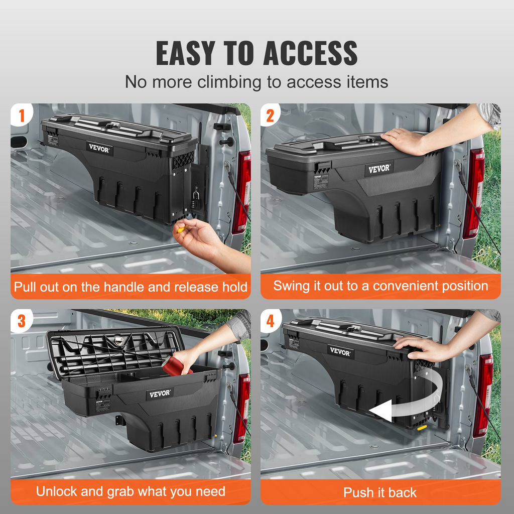 VEVOR Caja de almacenamiento para caja de camioneta