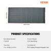Lona de malla para camión volquete VEVOR 7,5 x 18 pies resistente revestida de PVC negra con bolsillo doble de 5,5" 18 oz