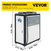 Enfriador industrial refrigerado por aire VEVOR de 5 toneladas compresor Panasonic de 5 HP