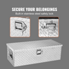 Caja de herramientas de aluminio resistente para plataforma de camión  30 x 13 x 9,6 pulgadas color plateado