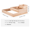 VEVOR - Macetero elevado de madera para jardín 44,5 x 44,5 x 20,1 pulgadas