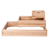 VEVOR - Macetero elevado de madera para jardín 44,5 x 44,5 x 20,1 pulgadas