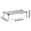 Estante de almacenamiento de aluminio VEVOR 48'' x 14'' 8'' del piso capacidad de 1000 lb