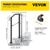 VEVOR Handrails for Outdoor Steps, Fit 1 or 2 Steps Outdoor Stair Railing, Arch#1 Wrought Iron Handrail, Flexible Porch Railing, Black Transitional Handrails for Concrete Steps or Wooden Stairs