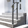 VEVOR Handrails for Outdoor Steps, Fit 1 or 2 Steps Outdoor Stair Railing, Arch#1 Wrought Iron Handrail, Flexible Porch Railing, Black Transitional Handrails for Concrete Steps or Wooden Stairs