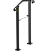 VEVOR Handrails for Outdoor Steps, Fit 1 or 2 Steps Outdoor Stair Railing, Arch#1 Wrought Iron Handrail, Flexible Porch Railing, Black Transitional Handrails for Concrete Steps or Wooden Stairs