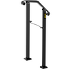 VEVOR Handrails for Outdoor Steps, Fit 1 or 2 Steps Outdoor Stair Railing, Arch#1 Wrought Iron Handrail, Flexible Porch Railing, Black Transitional Handrails for Concrete Steps or Wooden Stairs