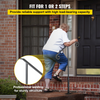Pasamanos VEVOR para escaleras exteriores aptos para 1 o 2 escalones pasamanos de escalera exterior de hierro forjado de un solo poste