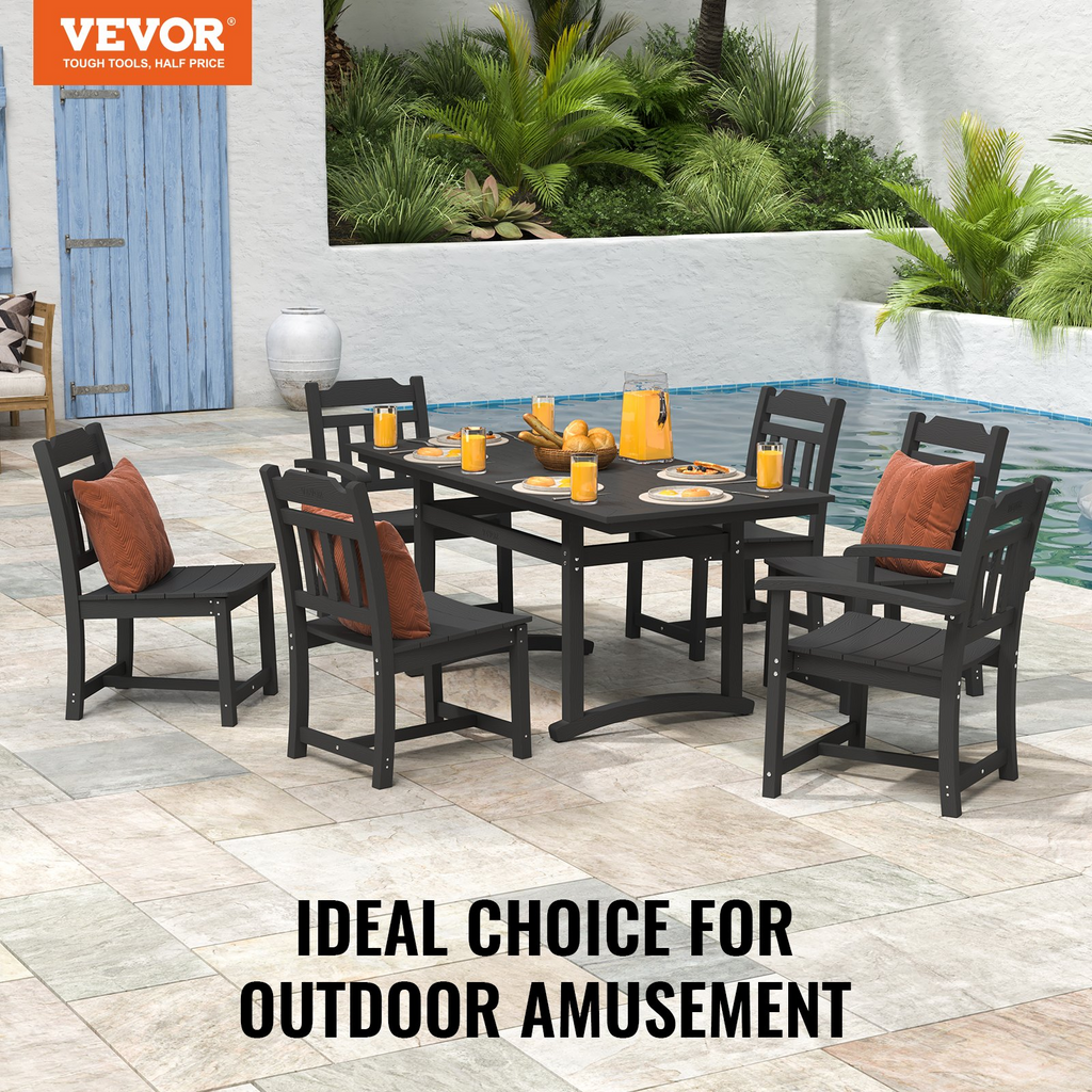 VEVOR Juego de comedor para patio de 7 piezas