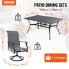 VEVOR Juego de comedor para patio de 7 piezas