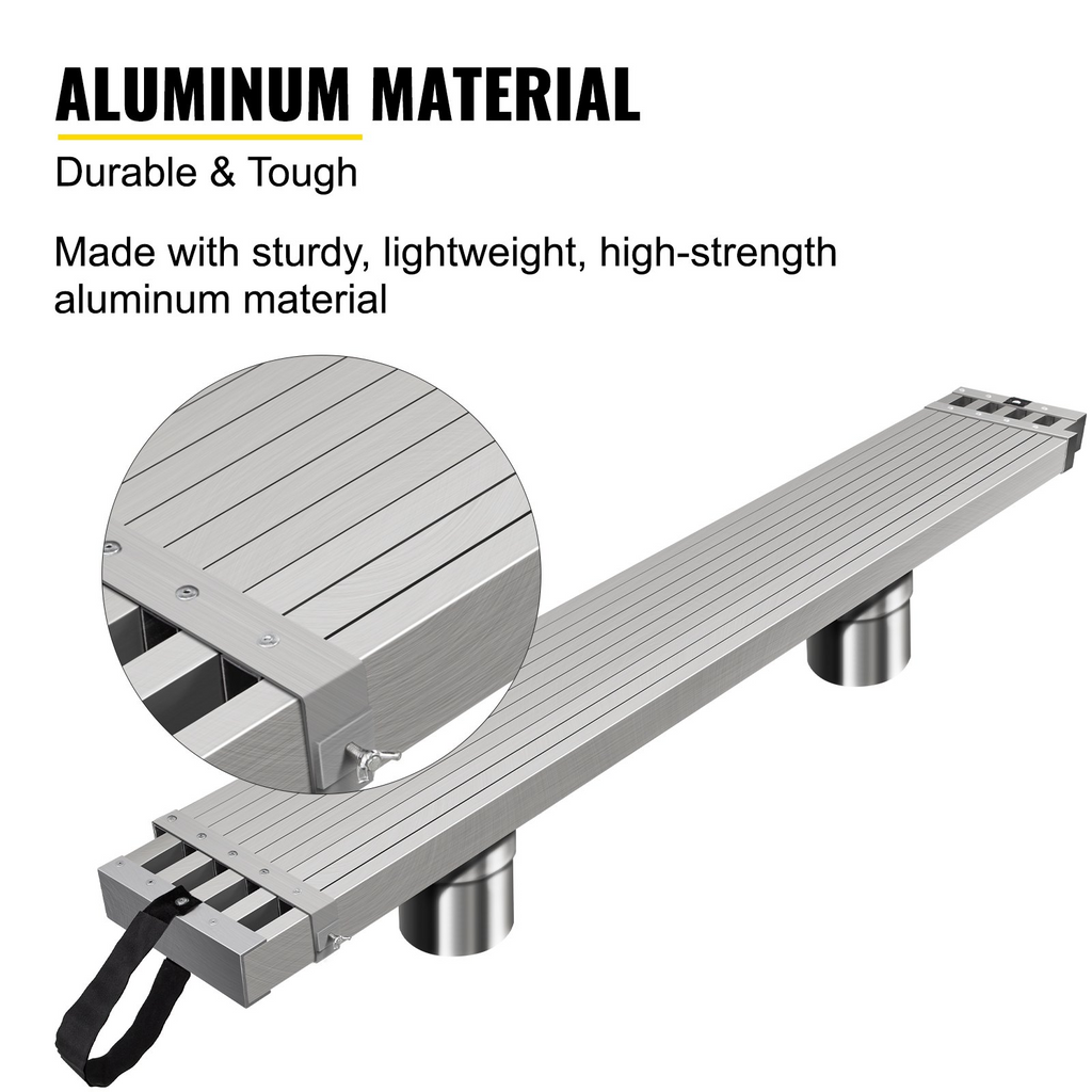 Tablón de trabajo de aluminio VEVOR de 8 a 13 pies con capacidad de 440 libras ancho de 12,5 pulgadas