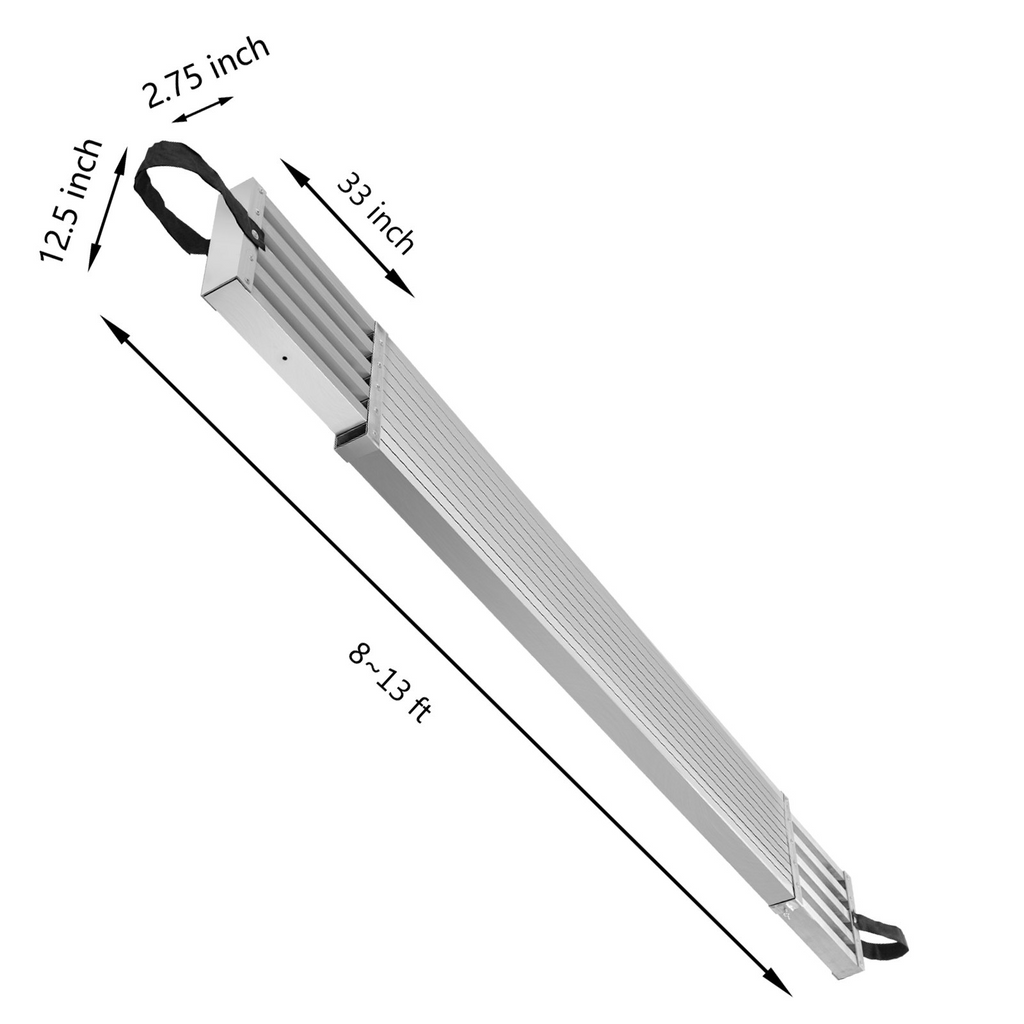Tablón de trabajo de aluminio VEVOR de 8 a 13 pies con capacidad de 440 libras ancho de 12,5 pulgadas