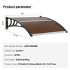 VEVOR Toldo para puerta de ventana de 40" x 40" UPF 50+ toldo para ventana exterior
