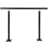 VEVOR Outdoor Stair Railing Kit, 3 FT Handrails 1-3 Steps, Adjustable Angle Black Aluminum Stair Hand Rail for The Elderly, Handrails for Outdoor Steps