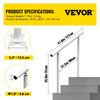VEVOR Outdoor Stair Railing Kit, 4 FT Handrails 1-4 Steps, Adjustable Angle White Aluminum Stair Hand Rail for The Elderly, Handrails for Outdoor Steps
