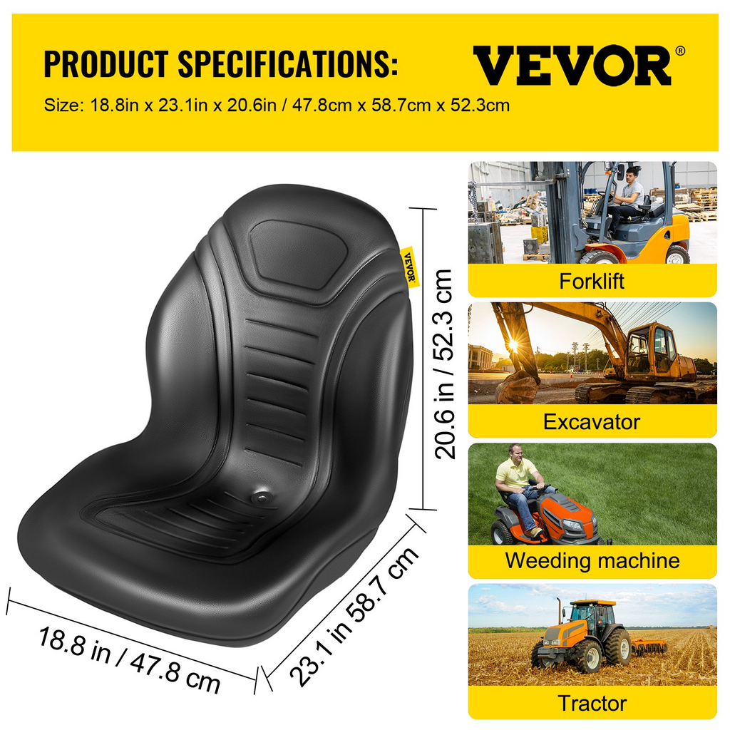 VEVOR - Asiento de tractor universal de repuesto paquete de 2
