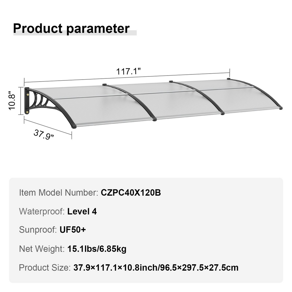 Toldo para puerta y ventana 120" x 40"