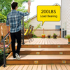 Pasamanos para escaleras de exterior VEVOR de 47,6 x 35,2 pulgadas ajustable de 0 a 30 grados negro para escaleras de 3 a 4 escalones