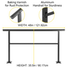 Pasamanos para escaleras de exterior VEVOR de 47,6 x 35,2 pulgadas ajustable de 0 a 30 grados negro para escaleras de 3 a 4 escalones
