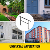 Pasamanos para escaleras de exterior VEVOR de 47,6 x 35,2 pulgadas ajustable de 0 a 30 grados negro para escaleras de 3 a 4 escalones
