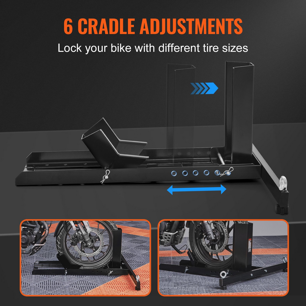 Soporte vertical para rueda de motocicleta capacidad de 1800 lb