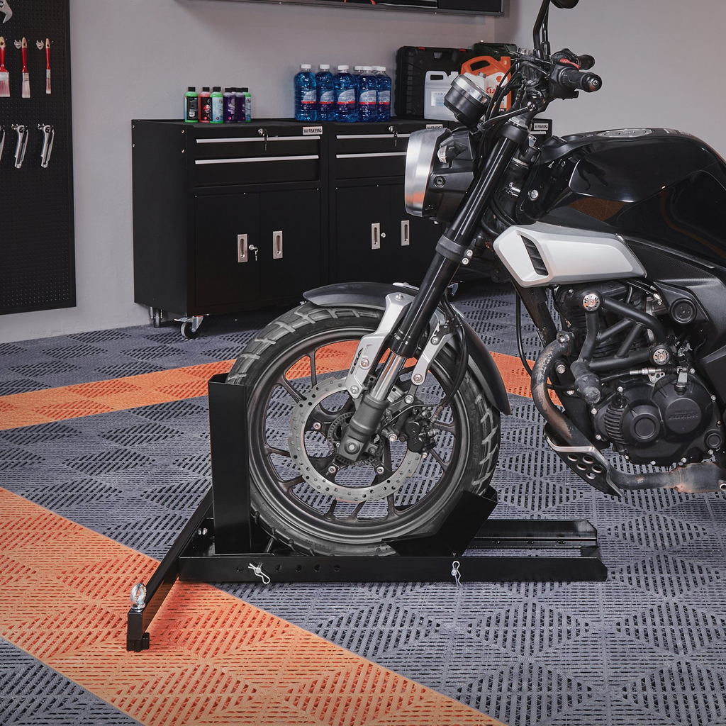 Soporte vertical para rueda de motocicleta capacidad de 1800 lb