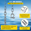 Cadena de ancla VEVOR de acero galvanizado de 20' x 5/16" de ancla de 3/8"  de 11650 lb  ancla de 9460 lb