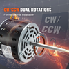 Motor de soplador de horno VEVOR de 1/3 HP 110/120 V 4,4 A 1075 RPM 4 velocidades rotación CW/CCW marco de 48 longitud de eje de 5,2" condensador de 5 μF/370 V
